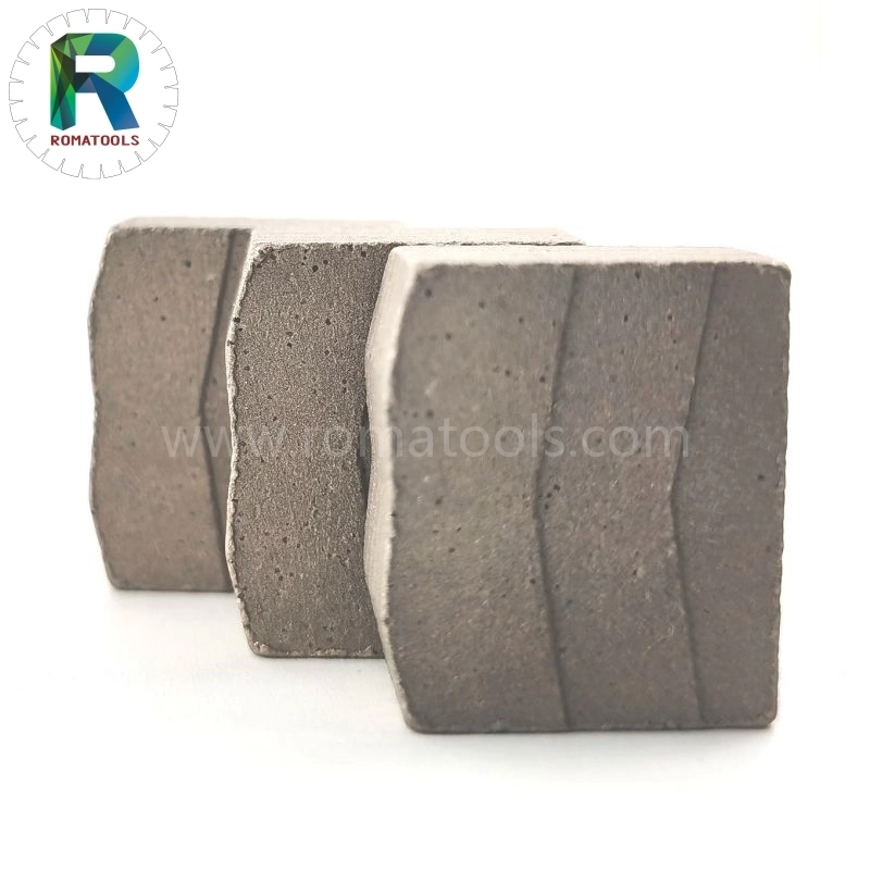 Romatools Cutter Tool V Step Design Market Segments 24X12.5/11.5X20mm Granite Cutting Diamond Segment for D3000mm