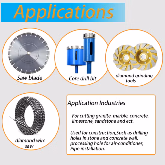 Granite Marble Diamond Segments for Stone Cutting Cutter Saw Blade Tip Tools